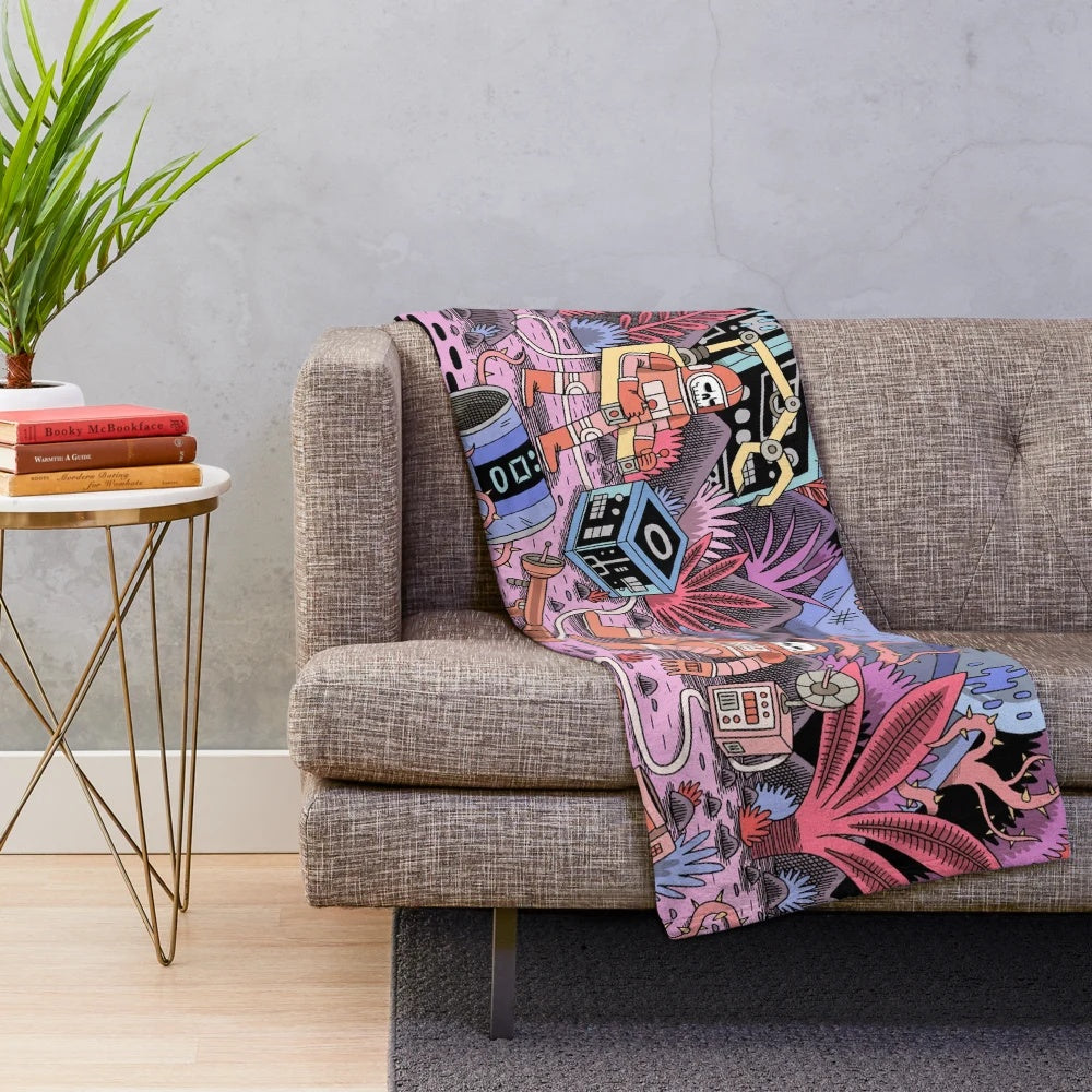 Chaos Plush Blanket with intricate, otherworldly design