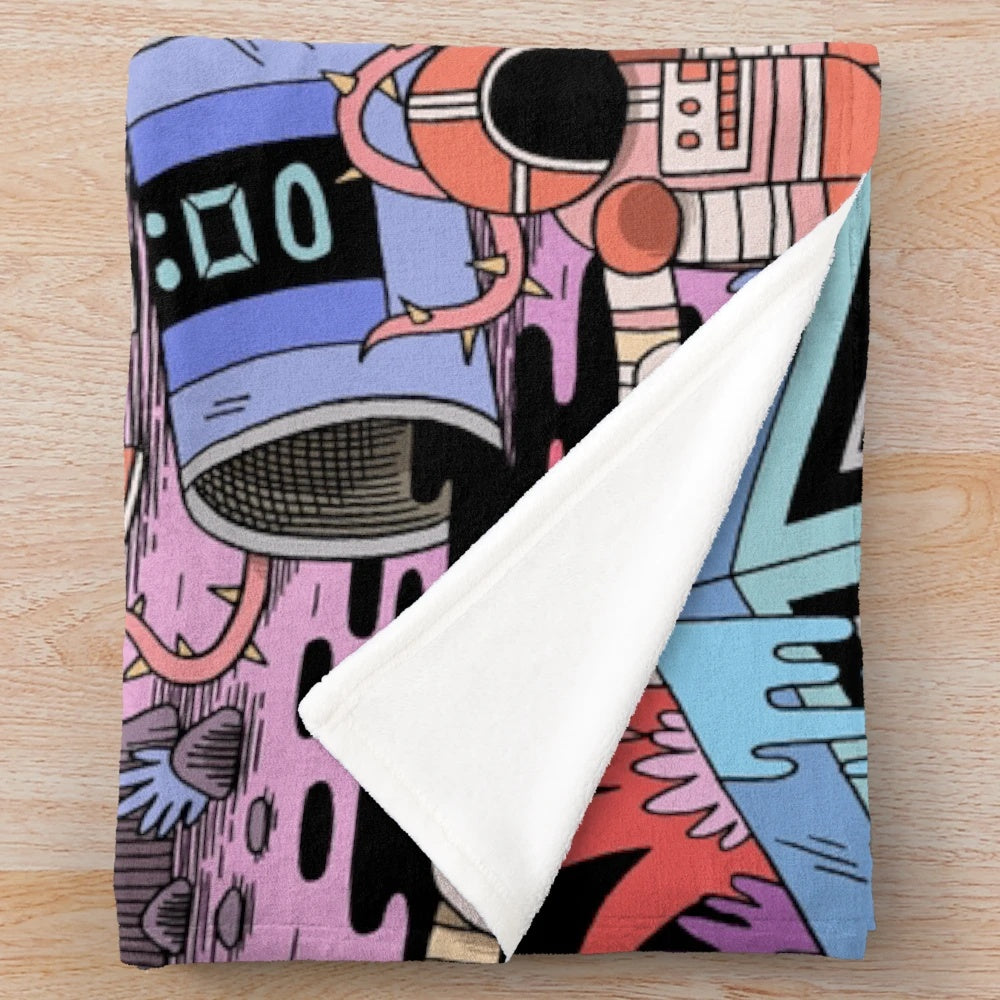 Chaos Plush Blanket with intricate, otherworldly design