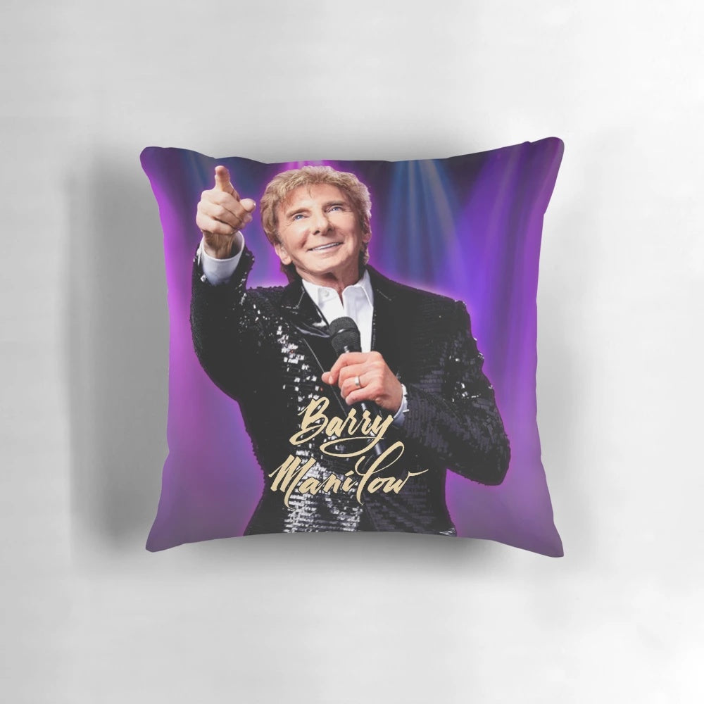 Pillow featuring the iconic hits of legendary singer-songwriter Barry Manilow