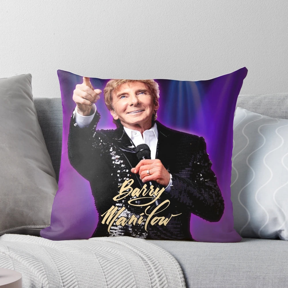 Pillow featuring the iconic hits of legendary singer-songwriter Barry Manilow