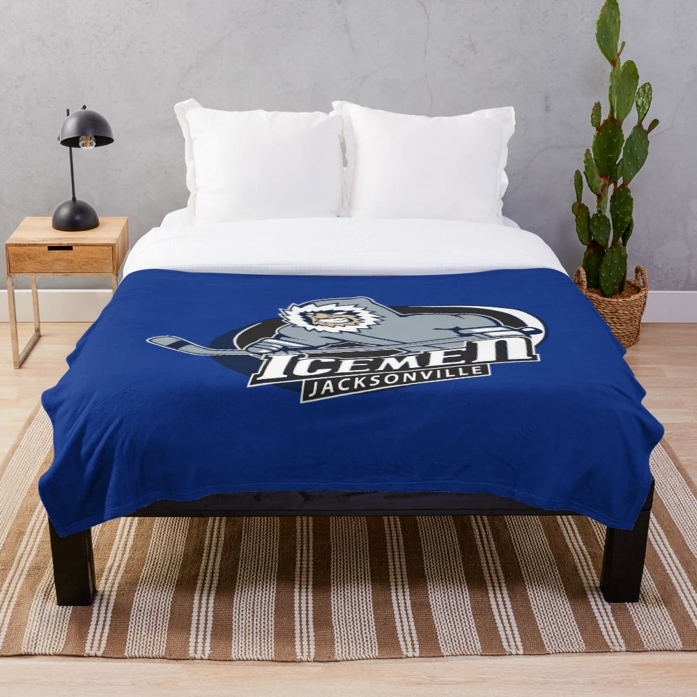 Jacksonville Icemen Ice Hockey Team Plush Blanket