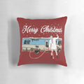 Cousin Eddie "Shitter's Full" Pillow, featuring a humorous quote from the classic Christmas movie "Christmas Vacation"