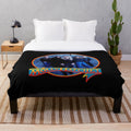 Molly Hatchet inspired plush blanket with "Silent Reign of Heroes" design