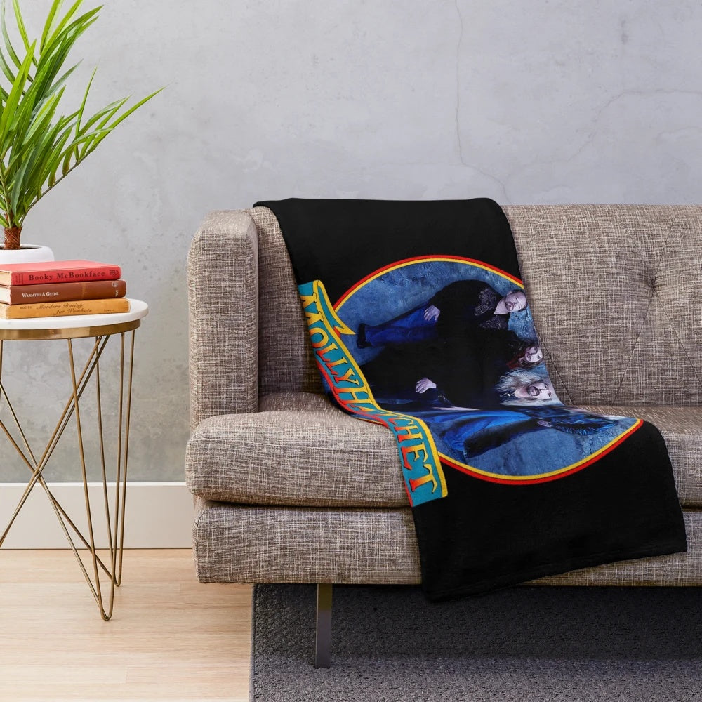 Molly Hatchet inspired plush blanket with "Silent Reign of Heroes" design
