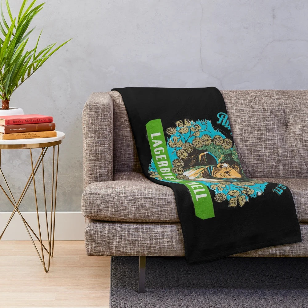 Augustiner Munich Beer Lagerbier Hell Classic Plush Blanket