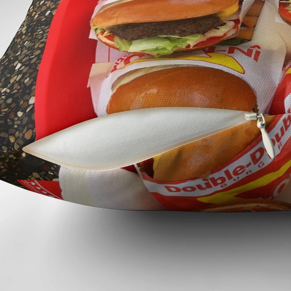 In-N-Out Pillow, capturing the iconic West Coast burger and fries