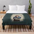 Enola Holmes-inspired plush blanket featuring a cozy design
