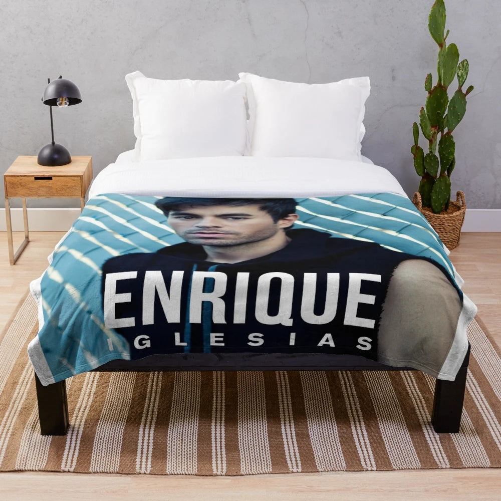 Enrique Iglesias Plush Blanket for Music Fans