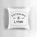 Entering Lynn, Massachusetts Road Sign Pillow