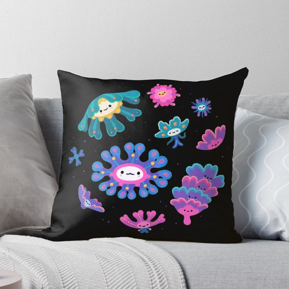 Ephyra jellyfish plush pillow with detailed design, perfect for adding a touch of ocean-inspired whimsy to any room.