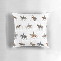 Cozy horse-themed decorative pillow