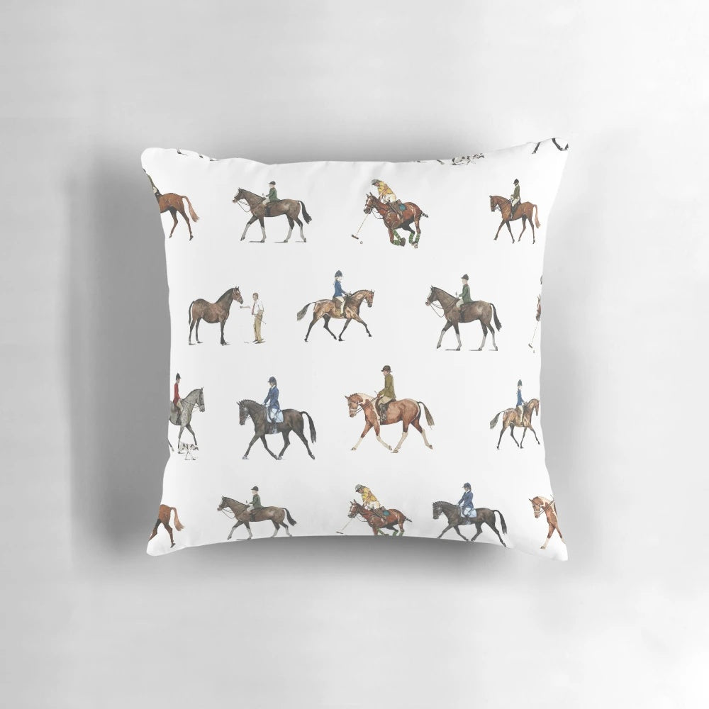Cozy horse-themed decorative pillow