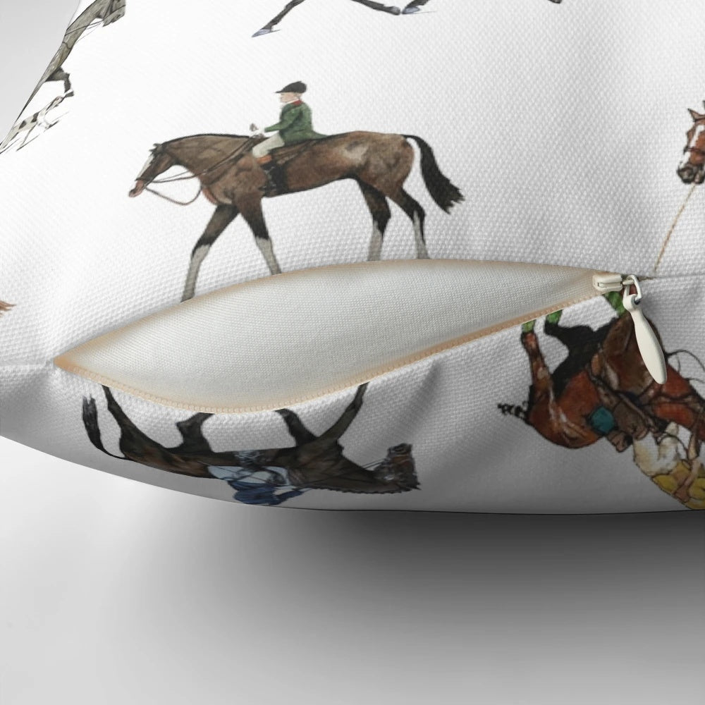Cozy horse-themed decorative pillow