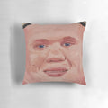 Custom pillow featuring a painting of Erling Haaland, the star player of Manchester City football club.
