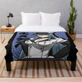 Esdeath inspired plush blanket with Japanese style design