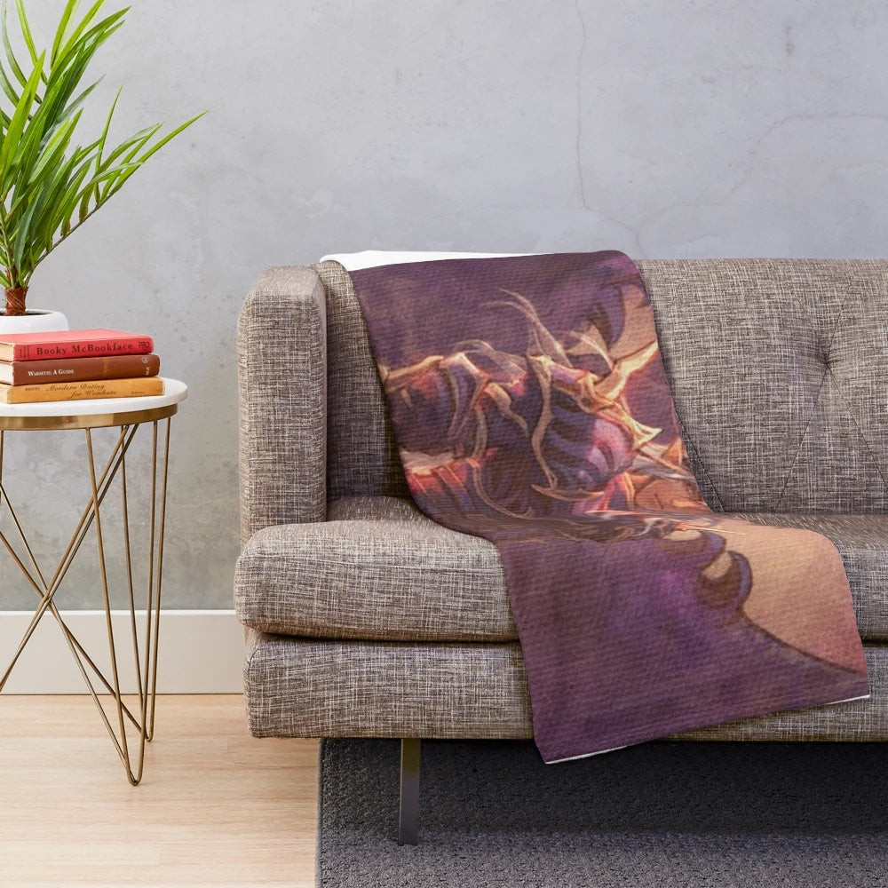Estinien Inspired Plush Blanket featuring the Final Fantasy XIV Dragoon