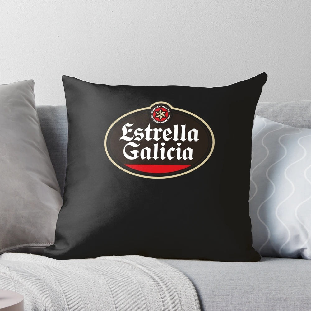 Estrella Galicia Spanish Beer Decorative Pillow