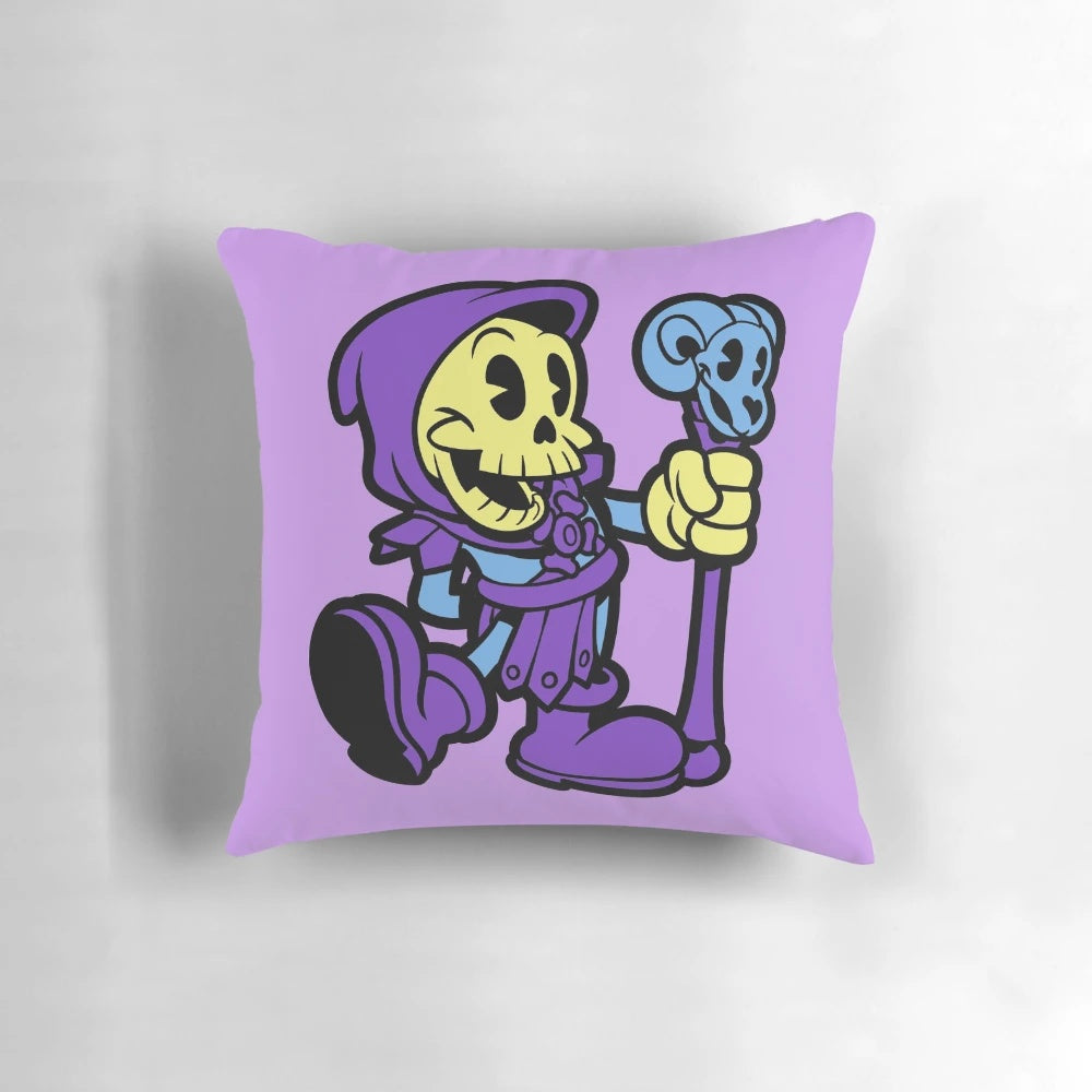 Eternian Vintage Masters of the Universe Villainy Skull Throw Pillow