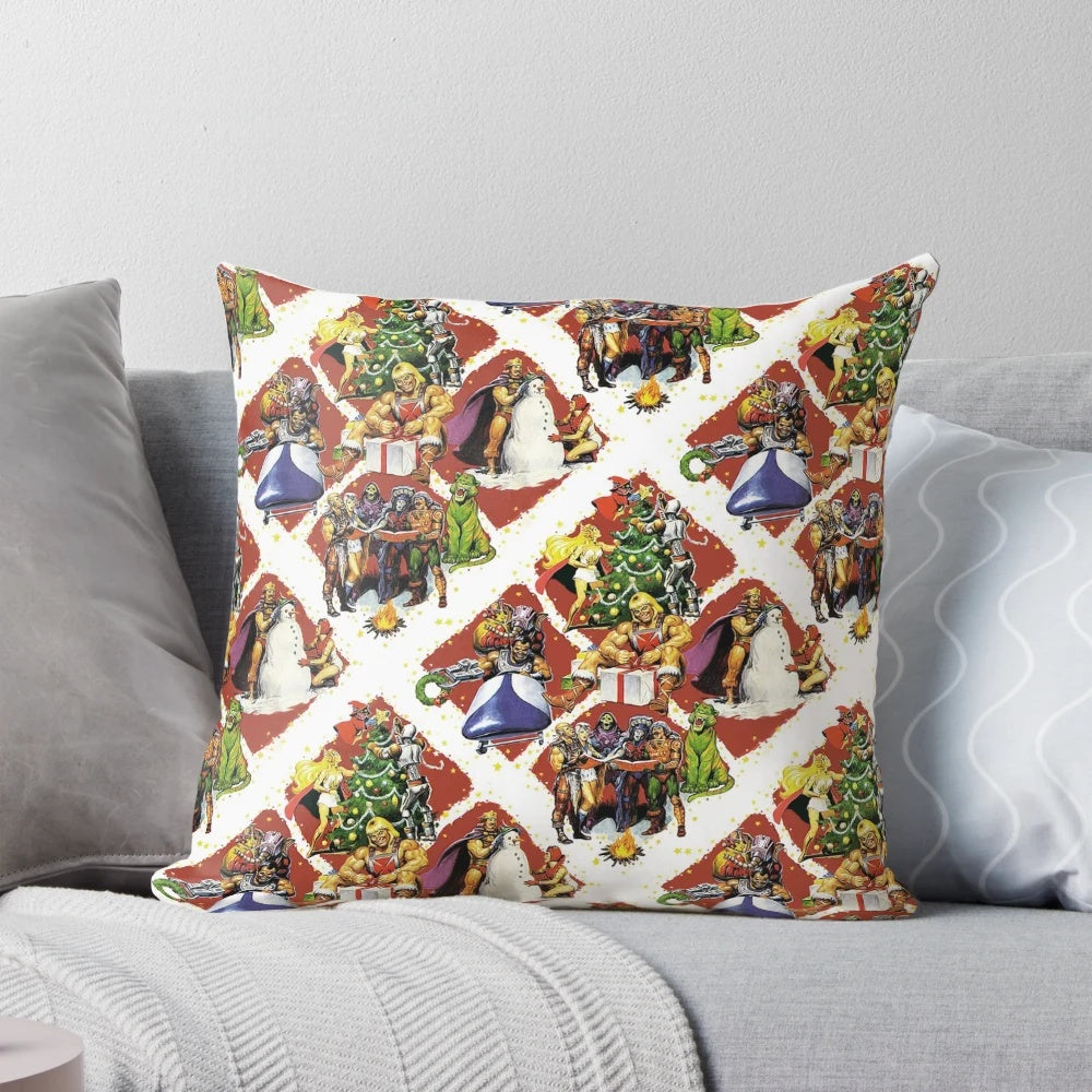 Eternian Xmas Pillow featuring a whimsical design by artist Phil Postma