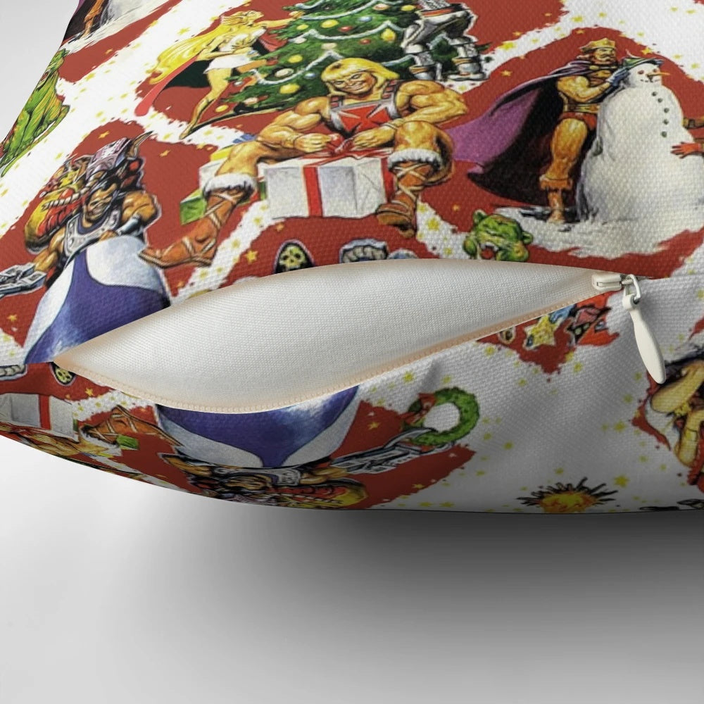 Eternian Xmas Pillow featuring a whimsical design by artist Phil Postma
