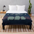 Ghost choir plush blanket with musical notes and spooky elements