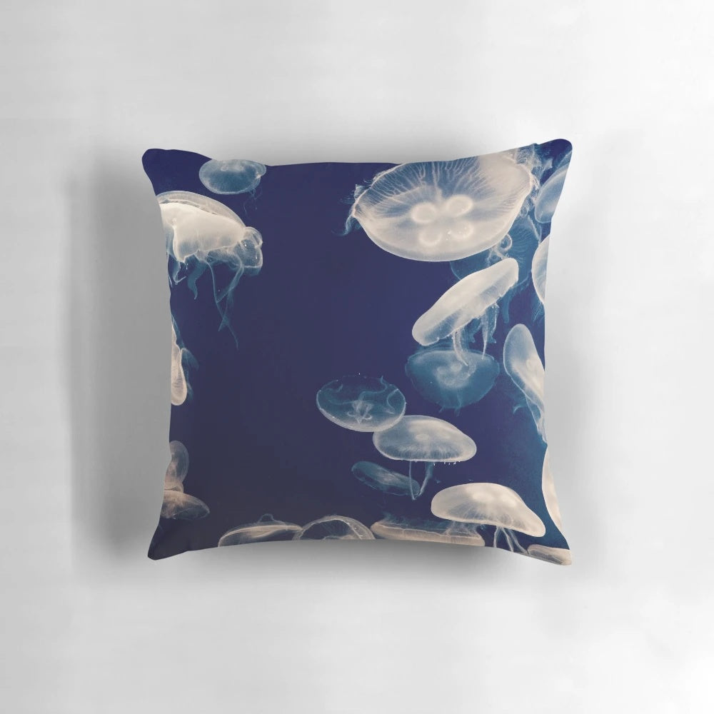 Ethereal jellyfish pillow showcasing the graceful and delicate beauty of a sea creature.