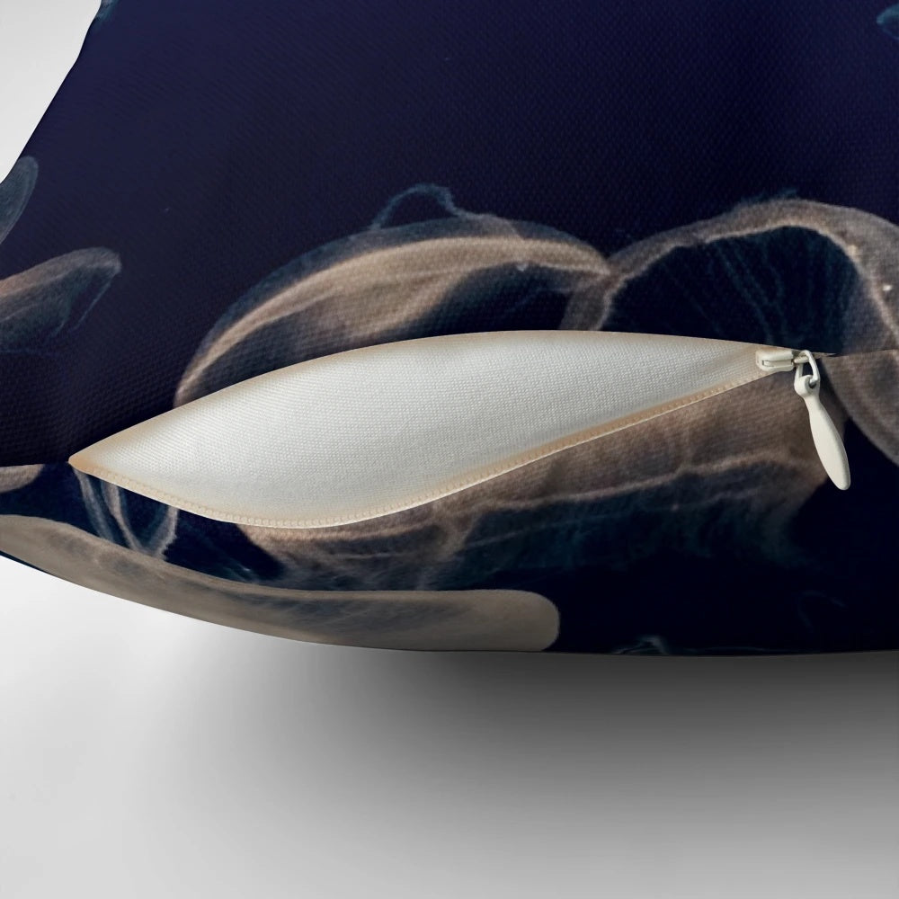Ethereal jellyfish pillow showcasing the graceful and delicate beauty of a sea creature.