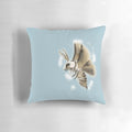 Soft, delicate moth wisp pillow with a whimsical, nature-inspired design