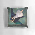 Pillow with a surreal, fantasy image of the Paris night sky with the moon and stars