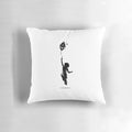 Ethereum-themed black pillow with a floating balloon design, featuring the Ethereum logo