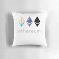 Ethereum ETH Crypto Coin Pillow, Soft and Cozy Decor