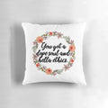 Pillow with the text "you got a dope soul and hella ethics" referencing the TV show The Good Place