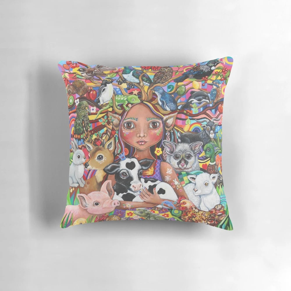 Soft, comfortable vegan pillow made with eco-friendly materials and designed to support ethical animal rights.