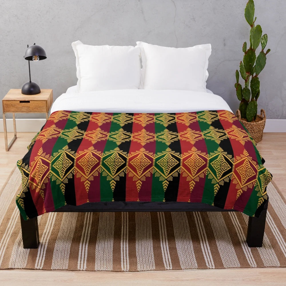 Ethnic Filipino Tribal Pattern Inaul Plush Blanket