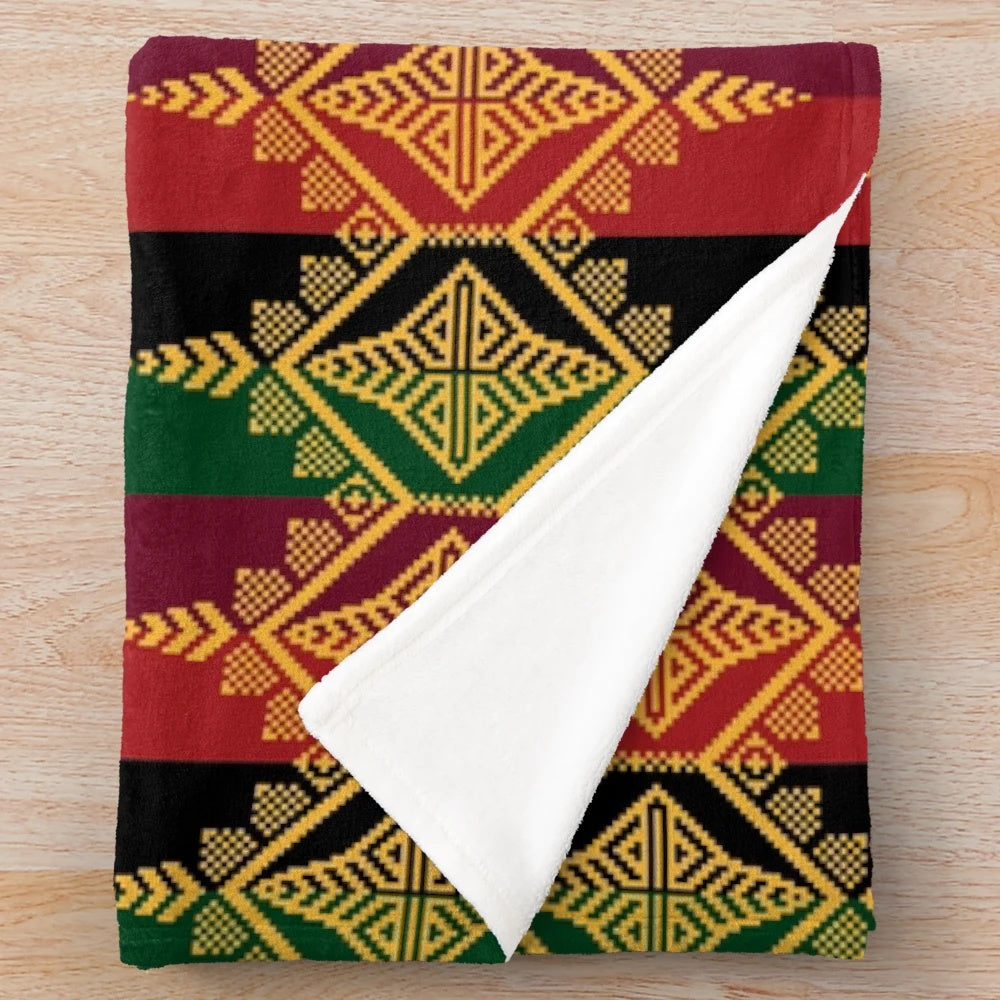 Ethnic Filipino Tribal Pattern Inaul Plush Blanket
