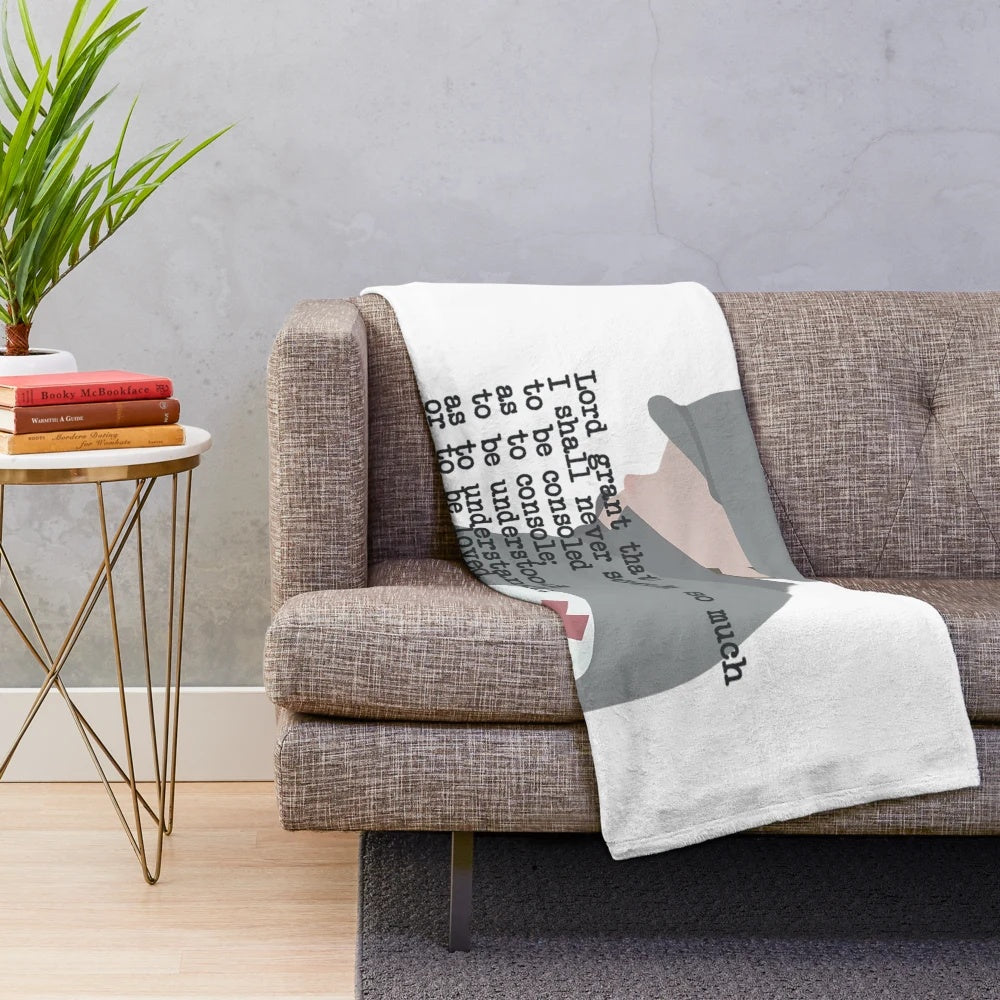 Eugene Roe-inspired plush blanket, featuring nostalgic World War II imagery
