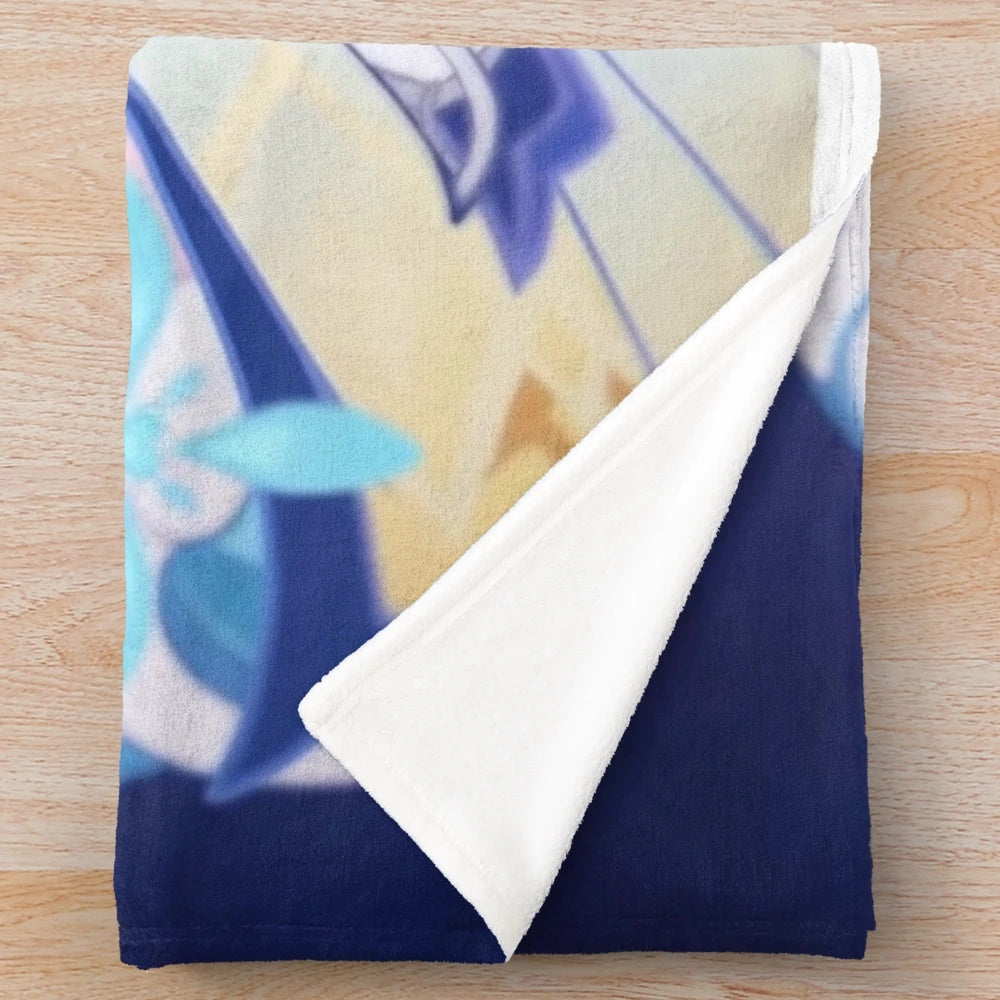 Eula Genshin Impact inspired plush blanket