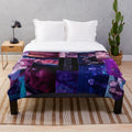 Euphoria-inspired plush blanket featuring a collage of characters from the hit TV show