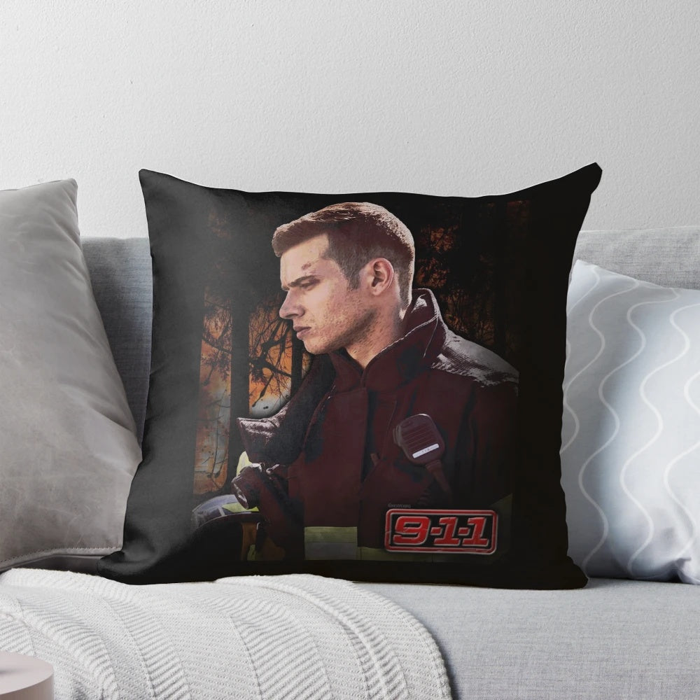 Evan "Buck" Buckley 911 Lonestar Firefighter Gear Pillow