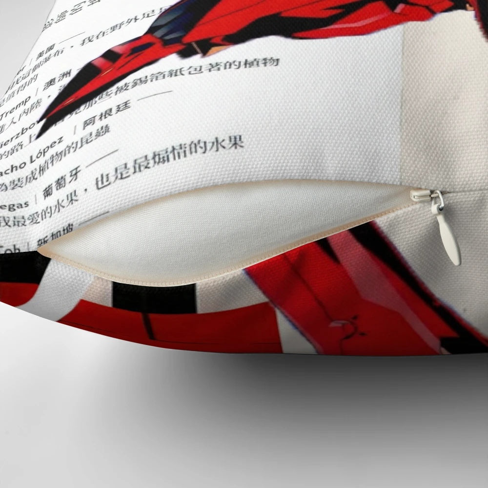 Evangelion EVA Unit-02Collage Pillow featuring characters from the Neon Genesis Evangelion anime series