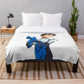 Evangelion-inspired plush blanket featuring Shinji Ikari from the classic anime series Neon Genesis Evangelion