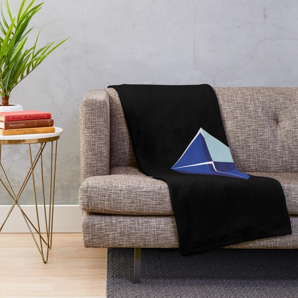 Evangelion-inspired Ramiel captioned light plush blanket