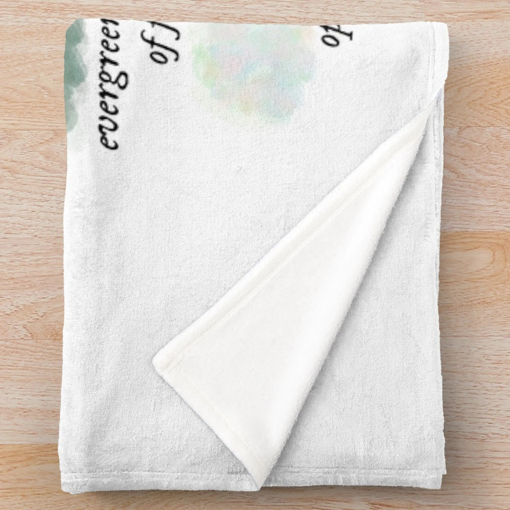 Evermore Folklore Inspired Plush Blanket with Aesthetic Taylor Swift Lyrics and Colors