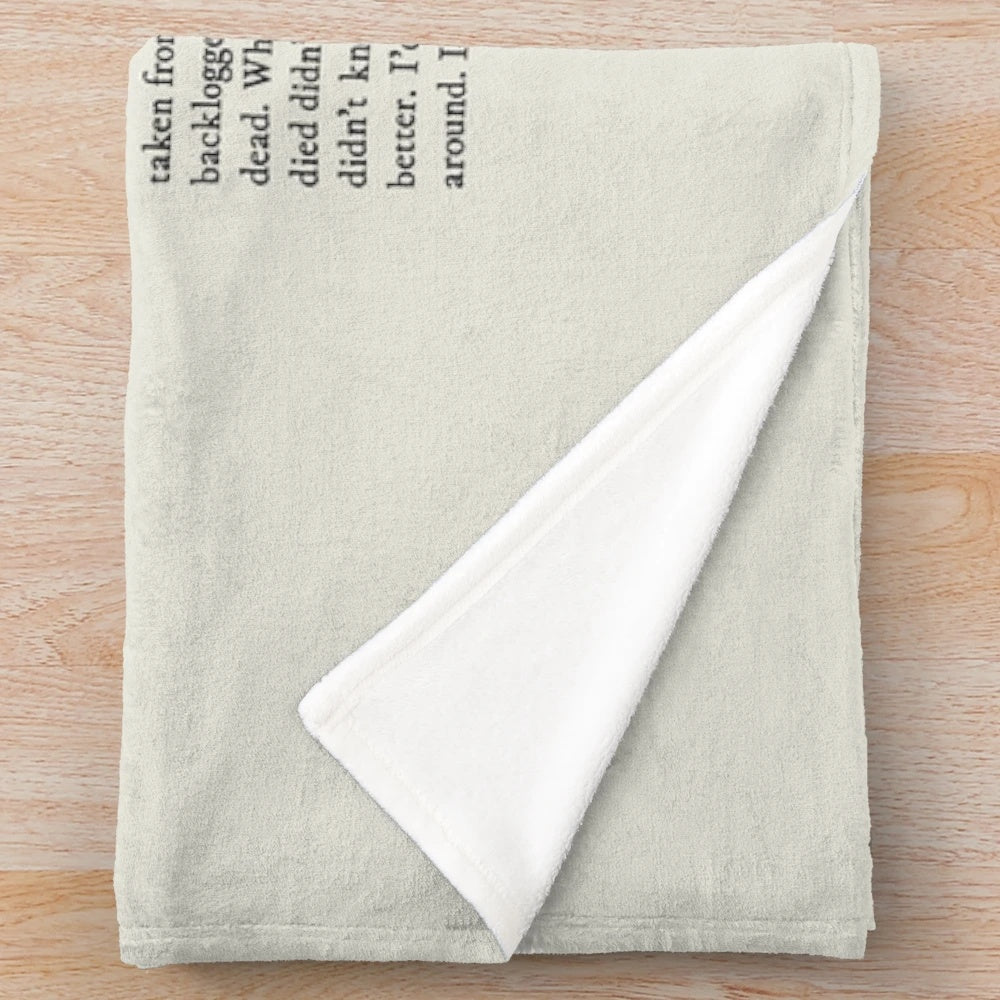 Soft and cozy plush blanket featuring Taylor Swift's "Marjorie" lyrics from the Evermore album