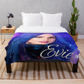 Evie Blue Princess Plush Blanket inspired by Disney's Descendants 3