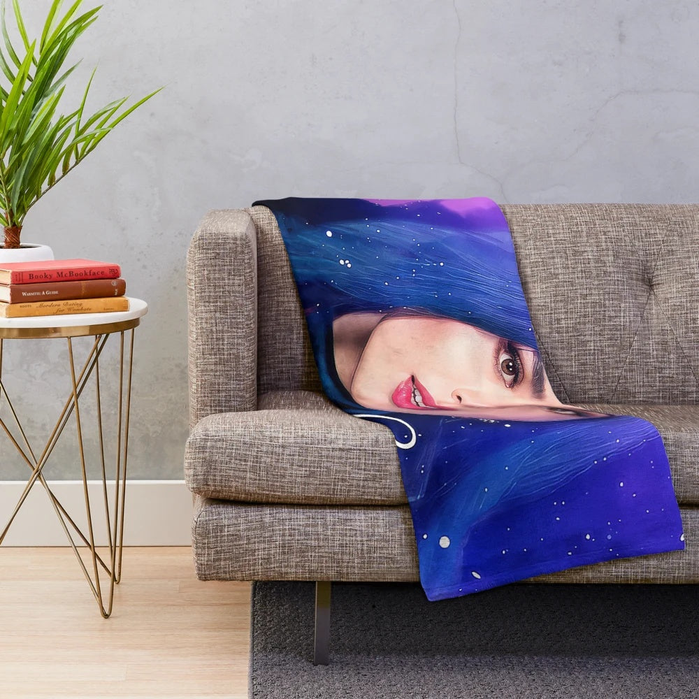 Evie Blue Princess Plush Blanket inspired by Disney's Descendants 3