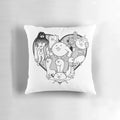 Battle Cats Evolved Cats Mural Decorative Pillow with Cat Art Design