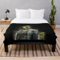 Warframe Excalibur Umbra inspired plush blanket featuring watercolor artwork