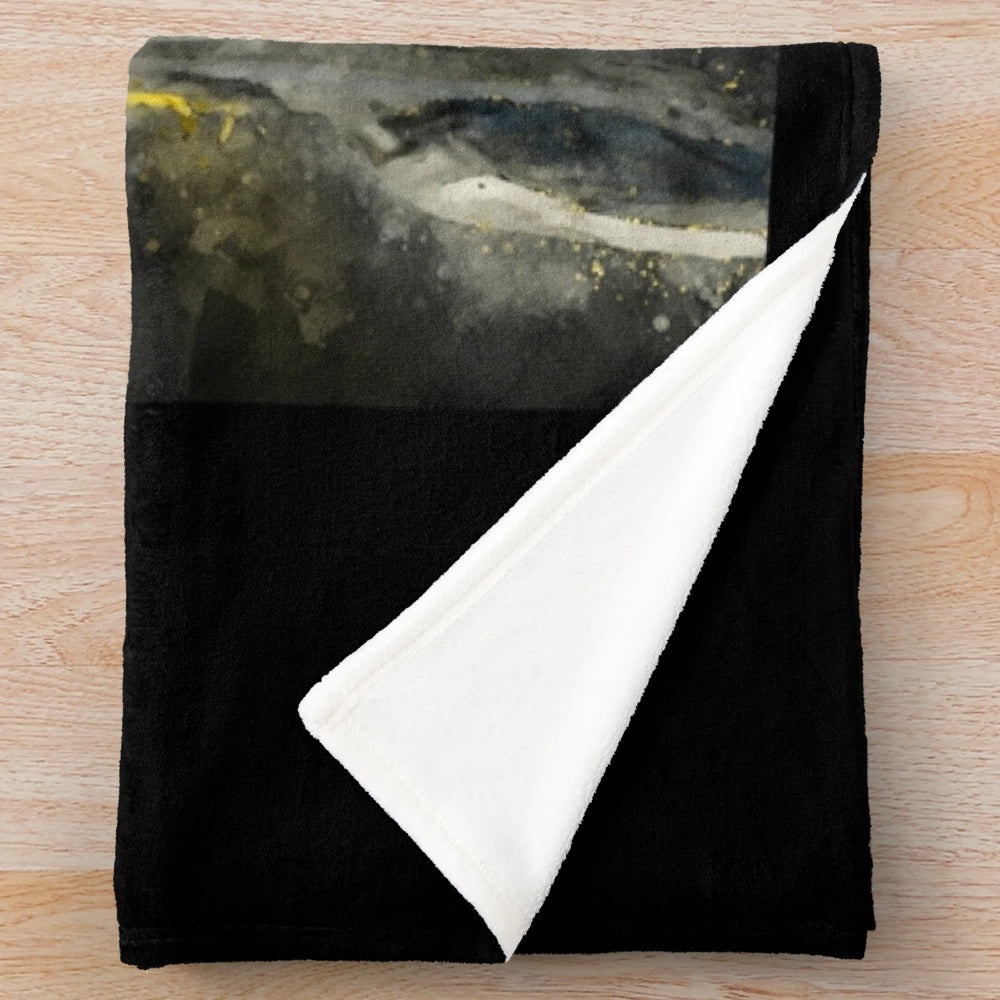 Warframe Excalibur Umbra inspired plush blanket featuring watercolor artwork
