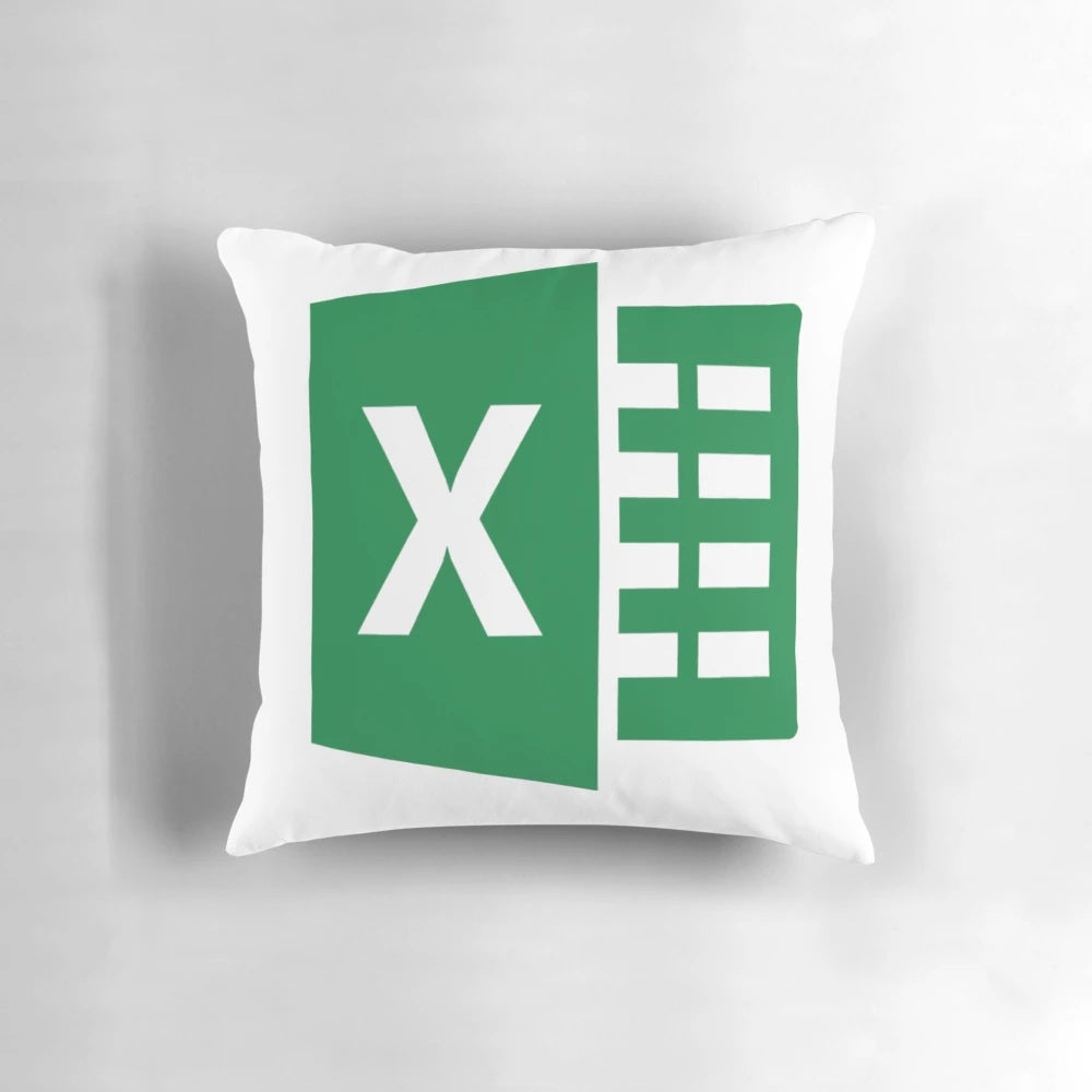Excel Pillow - Comfortable office accessory for data analysis and spreadsheet work